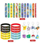 Birthday Party Favor Supplies Pik chu Braclet Keychain Stamp Mask Set for Birthday Party Bag Classroom School Reward Prize Gift
