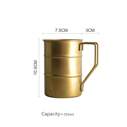 Outdoor 304 Stainless Steel Marco Mug, Industrial Style, Retro Old Creative, Coffee, Camping, Picnic, Beer Mugs