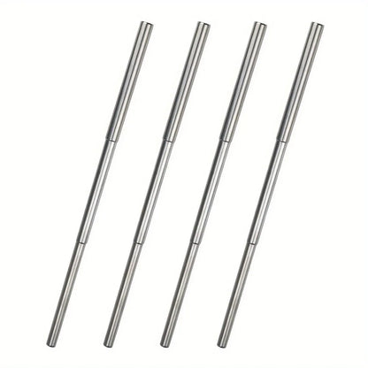 304 Stainless Steel Retractable Straw Kit, Portable Aluminum Tube, Outdoor Folding Straw Kit, with Cleaning Brush, Colors, Trave