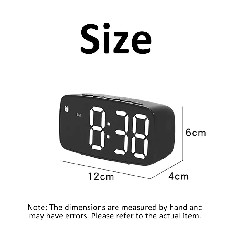 Super Loud Vibrating Alarm Clock LED Table Clock with Brightness Adjustment Desktop Clock for Heavy Sleeper Deaf Hard of Hearing