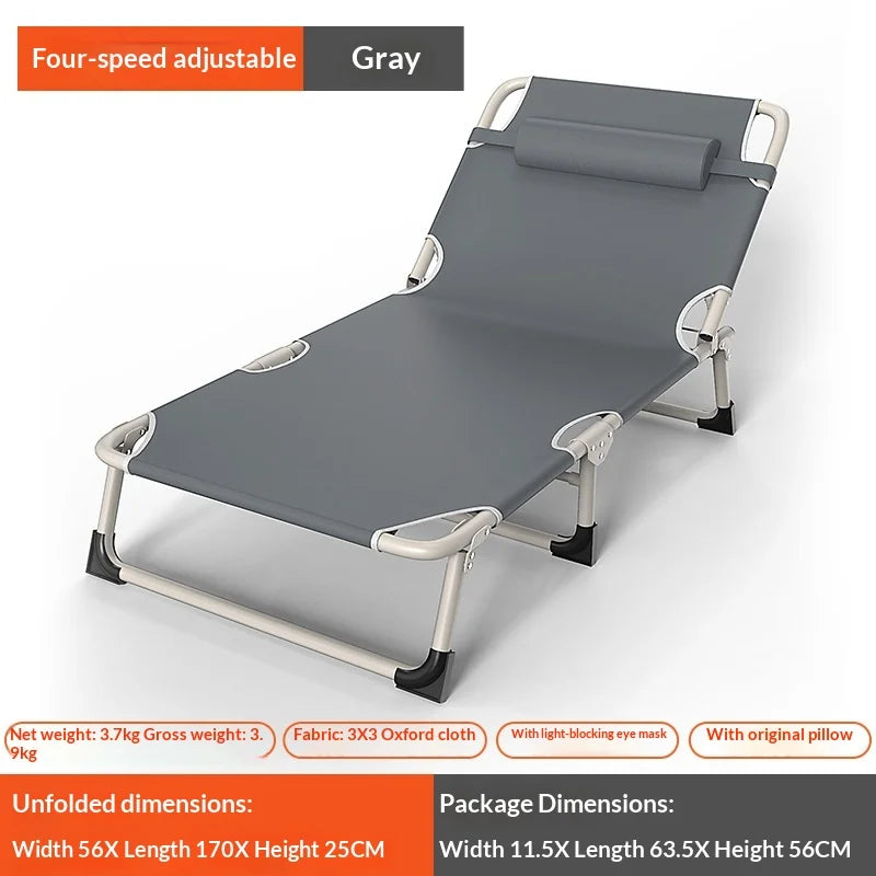 Portable Folding Beach Chair Lightweight Reclining Camping Chair Adjustable Aluminum Frame Heavy Duty Outdoor Lounger Chairs