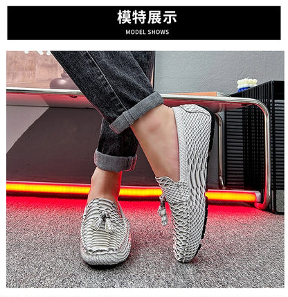 Driving Shoes Summer Mens Outdoor Anti-slip Comfort Soft High Quality Men Breathable Flat Driving Shoes Classic Casual Loafers