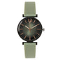 Fashion Ladies Sports Simple Black Dial Quartz Watch Casual 2023 Hot Sale Green Silicone Strap Women Clock Dress Wristwatches