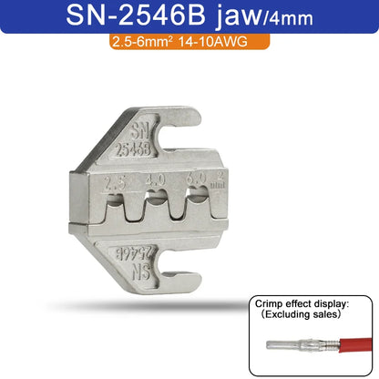 1 pcs Jaw (Width 4mm/SN Pliers) Powder Alloy For TAB 2.8 4.8 6.3 XH2.54 Plug Insulation Tube Terminal Tools Crimping Pliers