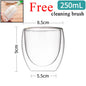 80ML Double Wall Glass Cup 1/12PCS Transparent Handmade Heat Resistant Tea Drink Whisky Wine Set Espresso Coffee Milk Mugs Gift