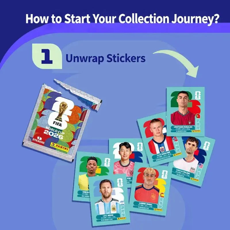 Genuine 2026 FIFA World Cup Panini Original Stickers International Version Rare Collection Football Fan Souvenir Present
