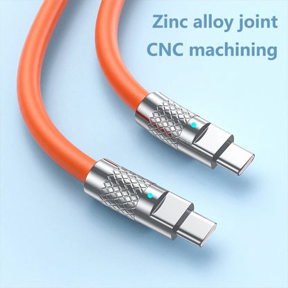 120w 6a Super Fast Charge PD Type C Liquid Silicone Cable Quick Charge 1M 2M Usb Cable Usb C to C Charger Cable