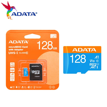 ADATA Micro SD Card 32GB 64GB 128GB 256GB A1 Memory Card C10 UHS-I High Speed Memory Card micro SDXC card with adapter for Phone
