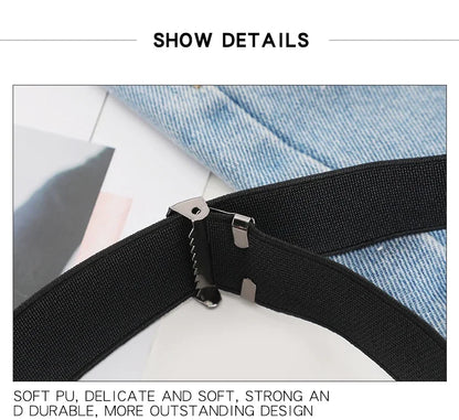 1pc Buckle-Free Belt For Jean Pants,Dresses,No Buckle Stretch Elastic Waist Belt For Women/Men,No Bulge,No Hassle Waist Belt