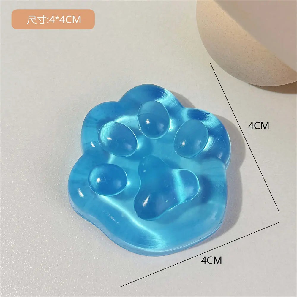 NEW Fidget Toy Mini Squishy Toys Mochi Ice Block Stress Ball Toy Kawaii Transparent Cube cat paw fish Stress Relief Squeeze Toy
