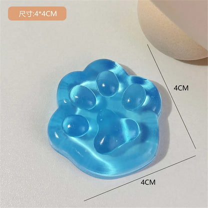 NEW Fidget Toy Mini Squishy Toys Mochi Ice Block Stress Ball Toy Kawaii Transparent Cube cat paw fish Stress Relief Squeeze Toy