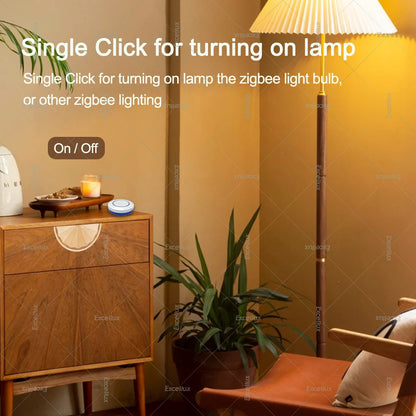ZigBee Button Scene Switch Tuya Intelligent Linkage Switch Battery Powered Automation Scenario Works With Smart Life Zigbee2MQTT