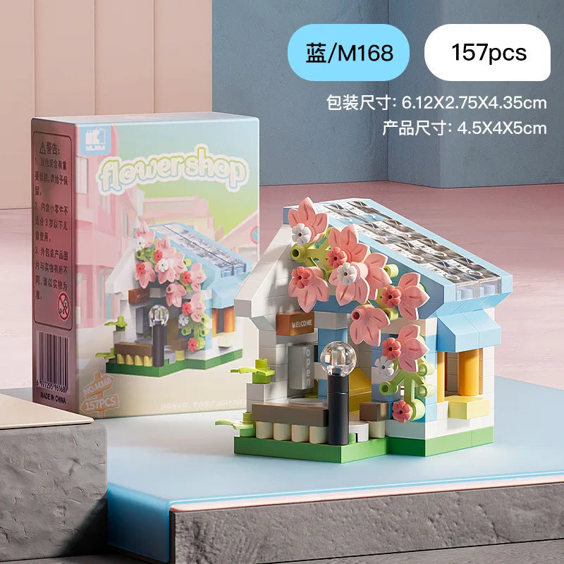 Mini Brick Building Set Rose Flower Model, Creative DIY Building Block Kit for Desk Decor, Birthday Gift for Adults and Teens
