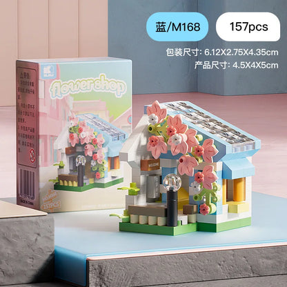 Mini Brick Building Set Rose Flower Model, Creative DIY Building Block Kit for Desk Decor, Birthday Gift for Adults and Teens