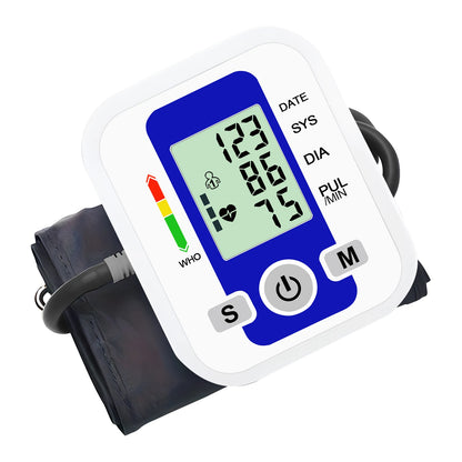 Automatic Arm Blood Pressure Monitor LCD Pressure Sensor Monitor BP Automatic Tonometer Digital Tensiometer LED Display Cuff