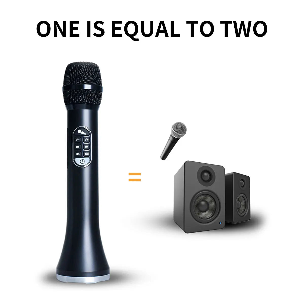 1Pc of 40W Portable Bluetooth Speaker Mic 6400mAH TWS Type-C Fast Charging Powerful Wireless Karaoke Microphone for Party&Travel