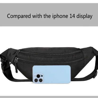 New Fashion Chest Bag For Men Black Waist Bag High Quality Women Shoulder Bag Multifunction Male Fanny Pack Crossbody Small Bag