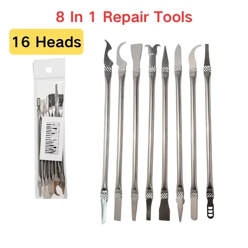 8 In 1 CPU IC Phone Repair Tools Glue Remover IC Chip Repair Thin Blades Piratical Repair Hand Tool For Mobile Phone Computer
