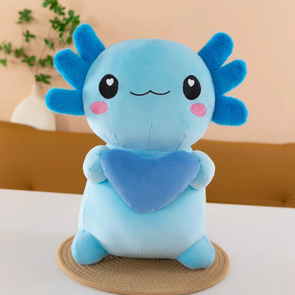 Cross-Border New Model of Axolotl Plush Toy in Four Colors, Cross-Border Hexagonal Dinosaur Toy, Soft Axolotl for Couples
