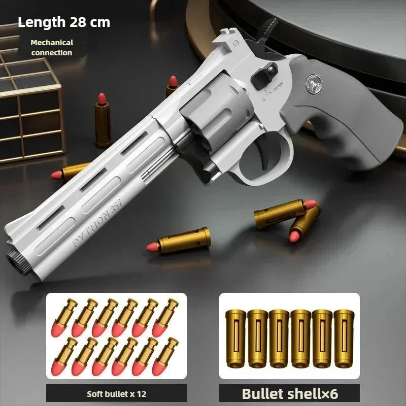 ZP5 357 Revolver Launcher Pistol EVA Soft Dart Bullet Toy Gun Airsoft CS Outdoor Shooting Game Kids Adult Gift