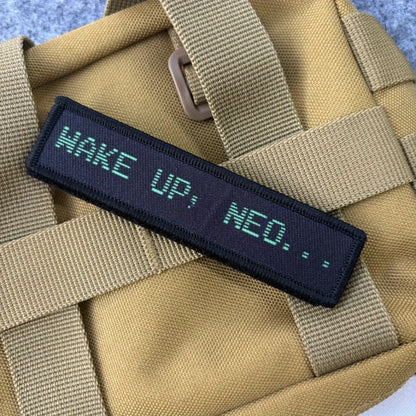 Wake Up Neo Morale Tactical Patch Printed Hook&Loop Emblem Military Badge Combat Armband Backpack Stickers