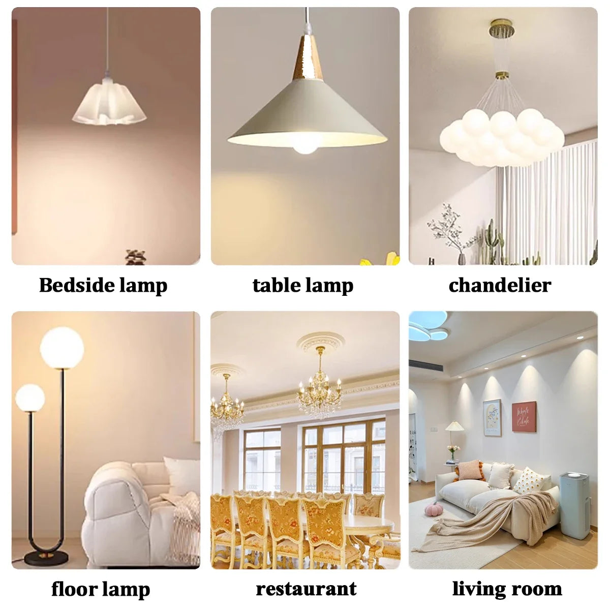 1-10Pack Dimmable GU10 E27 E14 B22 LED Bulb Lamp 220V No flicker Warm white Natural light 3000K 4000K 6000K dimming A60 C37