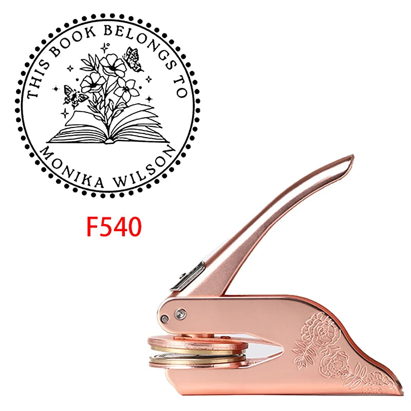 Personalized Book Embossers Custom LOGO Book Embosser Stamps From the Library / Envelope Party Invitation Embossing Stamps DIY