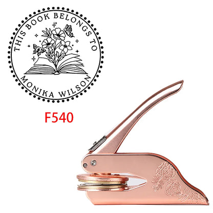 Personalized Book Embossers Custom LOGO Book Embosser Stamps From the Library / Envelope Party Invitation Embossing Stamps DIY