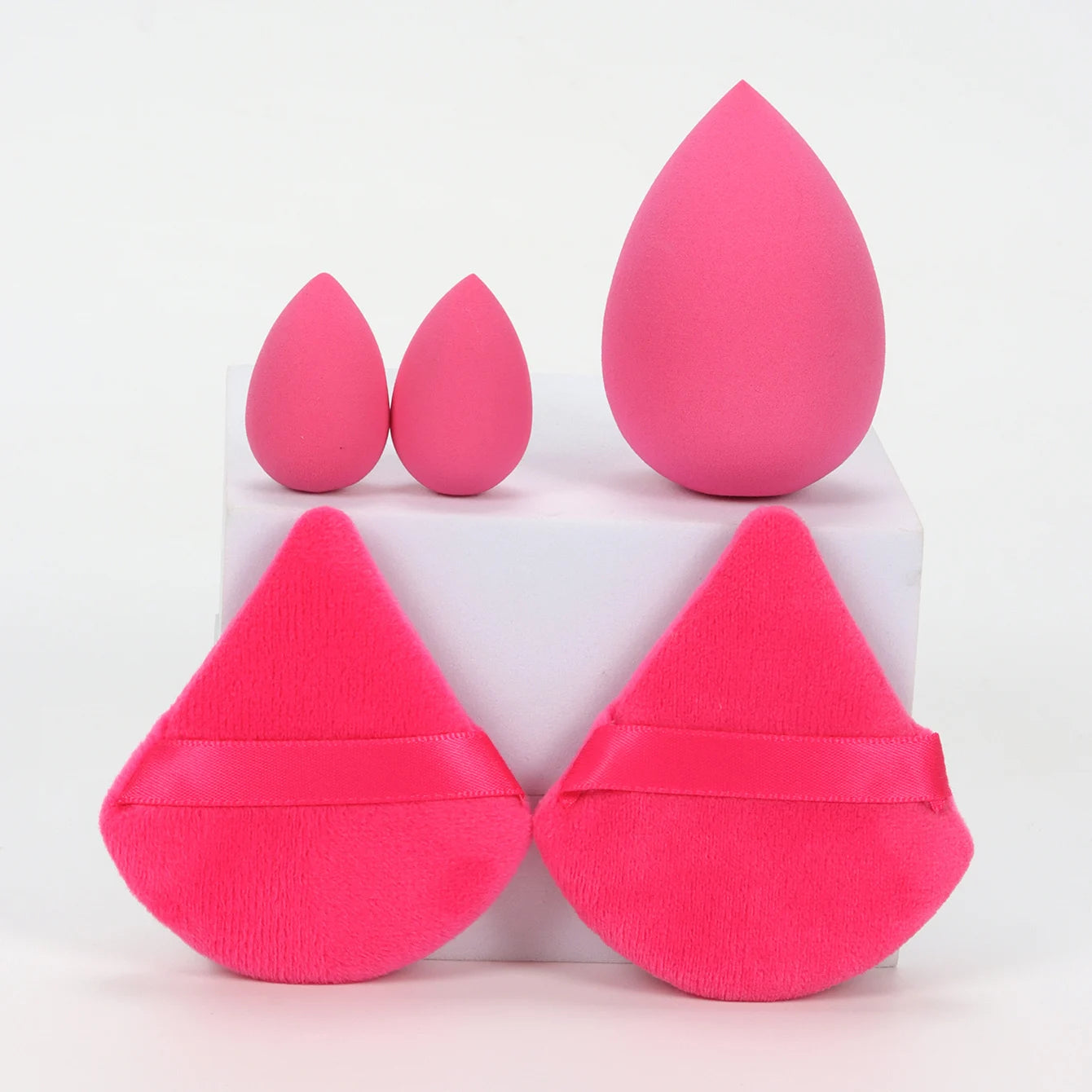 5Pcs Professional Makeup Sponge Set - Soft, Gentle, Multi-Purpose Tools for Perfect Foundation, Powder, and Blush Application