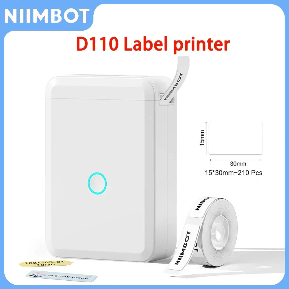 Niimbot D110 Przenośna Mini Drukarka Termiczna Samoprzylepna Etykietarka Bez tuszu Kieszonkowa Etykieciarka Drukarka UV do Etykiet Mobilnych