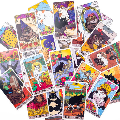 The Original Cat Meme Tarot Deck 22 Major Arcana Cat Meme Tarot Funny Witchy Cat Tarot Deck Cat Kawaii Uwu Funny Pink Cute Tarot