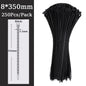 Self-locking plastic nylon tie Black 5x300mm cable tie fastening ring 8*500mm cable tie zip wraps strap nylon cable tie 5*300mm