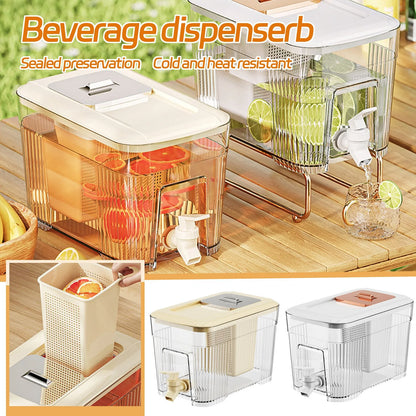 6l Large Capacity Cold Kettle With Faucet In Refrigerator Iced Beverage Dispenser Cold Water Pitcher For Summer Drinkware
