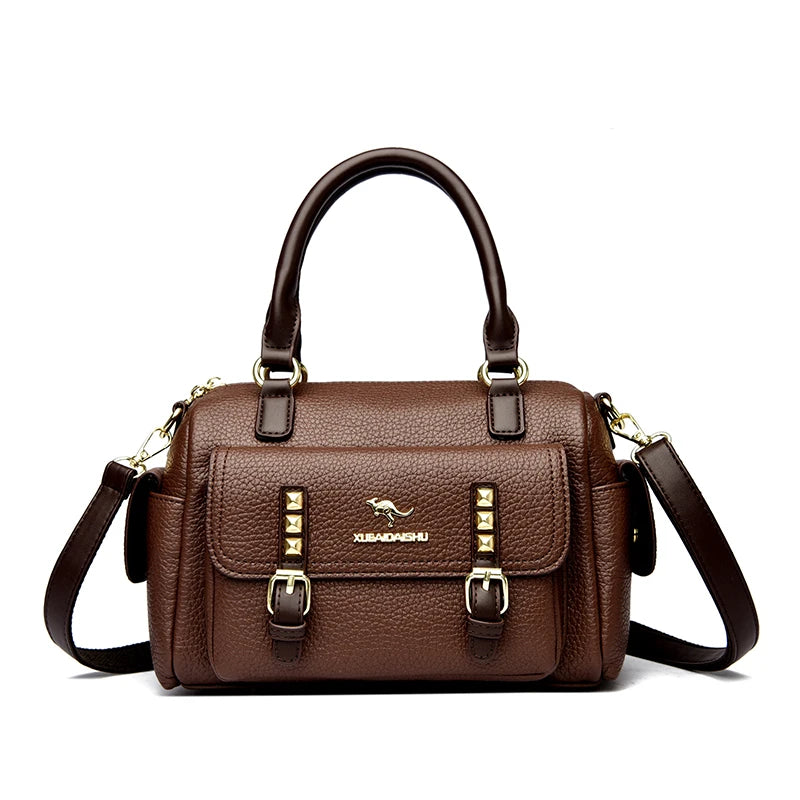 Luxury Designer Soft Leather Shoulder Crossbody Messenger Bags for Women 2026 High Quality Casual Ladies Purses and Handbags