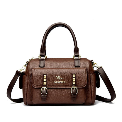 Luxury Designer Soft Leather Shoulder Crossbody Messenger Bags for Women 2026 High Quality Casual Ladies Purses and Handbags