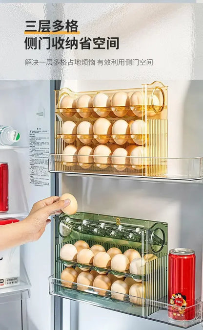 Egg Storage Box Side Door of Refrigerator Storage Organizer Kitchen Reversible Special Egg Storage Tray Kitchen Accessories