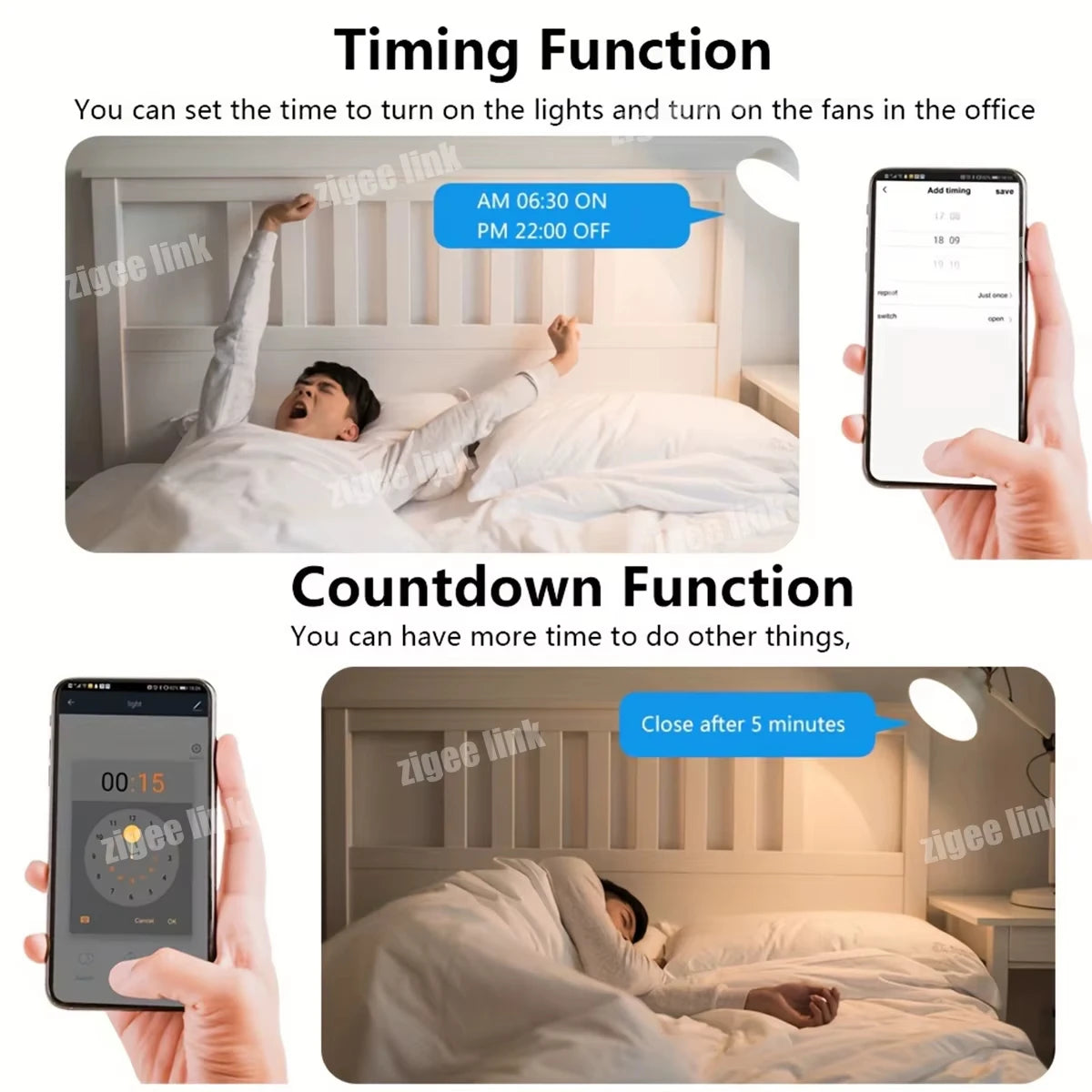 Mini Zigbee 3.0 WIFI Tuya Smart Switch 2-Way Control Relay Breaker Smart Life Home Automation Support Alexa Google Assistant