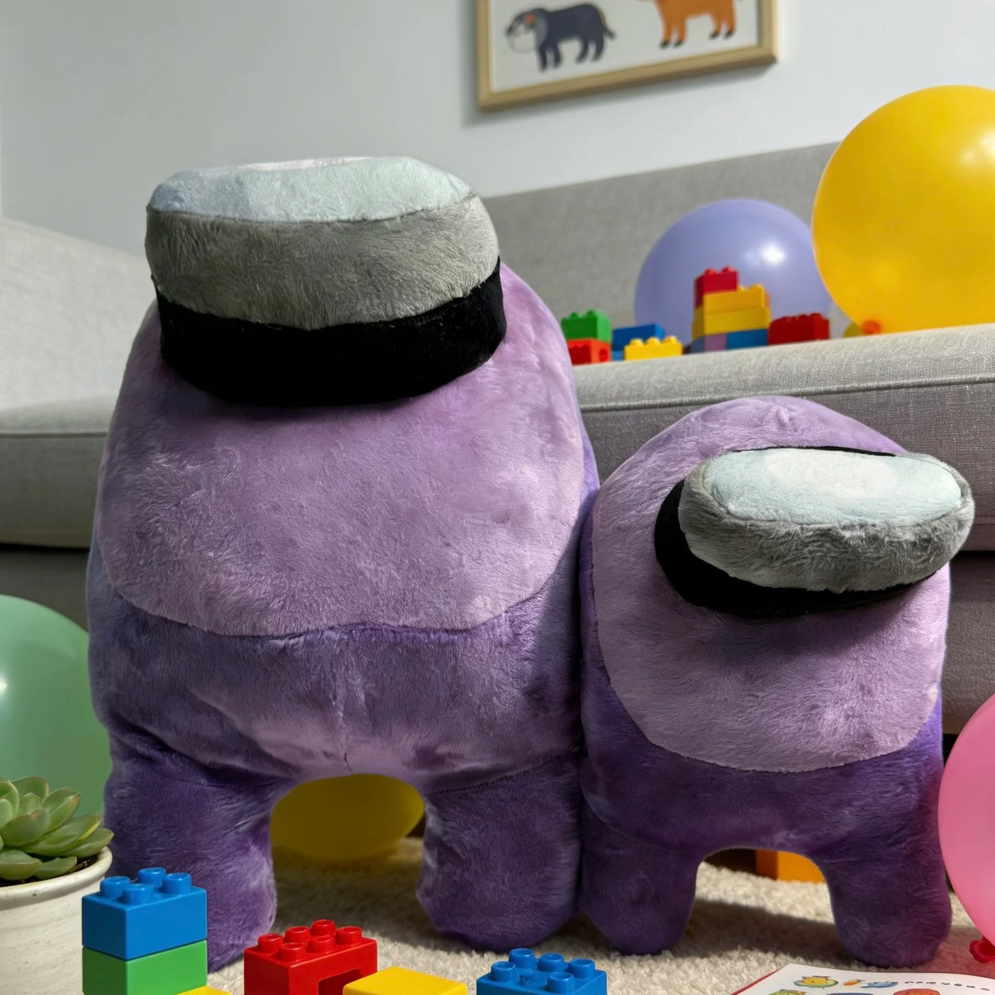Purple Figurine Toys Sculpture Action Figure Decoration PVC Sculpture Cute Sculpture Desktop Home Ornament