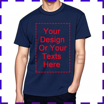 Custom Unisex Tshirt Add Your Own Message Cotton O Neck Top Tees Bigger Size Gift Custom Unisex Personalized Tshirts  4XL 5XL