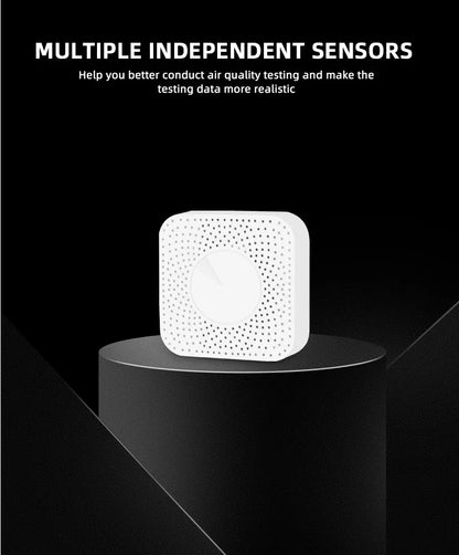Tuya ZigBee/WiFi Air Quality Detector PM2.5 Formaldehyde VOC CO2 Temperature Humidity 6in1 Smart Air Box Sensor Via Alexa Google