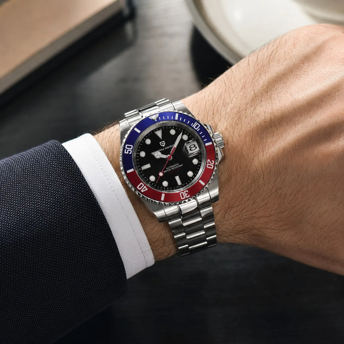 PAGANI DESIGN Men Watches Automatic Watch Mechanical Watch Sapphire Glass Stainless Steel Luminous Date Reloj Hombre Luxury Wris