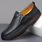 New Handmade Leather Men Shoes Casual Comfortable Men Loafers Slip on Leather Shoes Men Flats Hot Sale Outdoor Walking Shoes