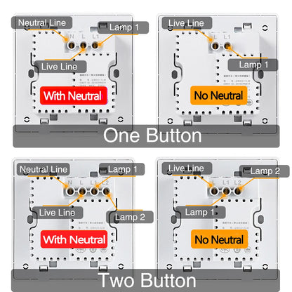 Aqara Smart Wall Switch D1 ZigBee Light Switch Button Smart Home Remote Control Fire Wire With /NO Neutral For Mi Home Homekit