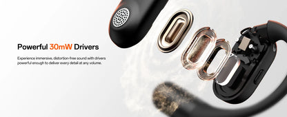 OpenRock Link 20 AI Translator Bluetooth 6.0 Earphones Open Ear Wireless Headphones With Magnetic ENC Mic IPX7 Sport Earbuds APP