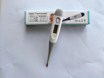Digital Thermometer with Soft Tip, Oral & Armpit Temperature Test for Baby Adults, Home First Aid Fever Detection Tool