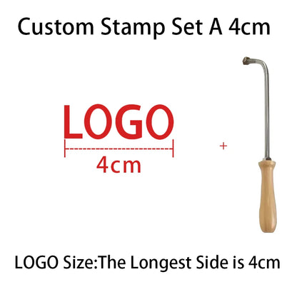 Personalized Leather Stamp Custom Logo Branding Iron Stamps Heating Brass Embosser Seals DIY Wood Cake Hamburger Craft Handmade