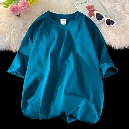 Summer 100% Cotton T Shirts,Short Sleeve Crew Neck Tops,Oversize Tee,Soft T Shirt for Women