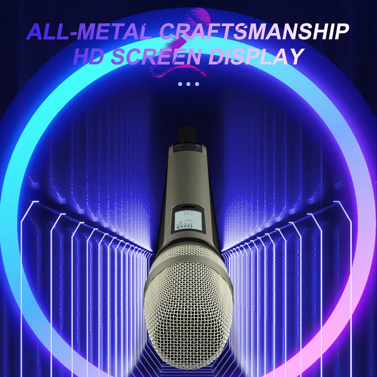 Wireless Microphone G-MARK SKM9000 Professional 2 Channels UHF Frequency Adjustable Metal Handheld Mic For Party Show Teaching