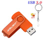 High Speed Mini USB 3.0 Flash Drive 128GB Rotatable Memory Stick Free Key Chain Pen Drive 64GB Red Pendrive Black U Disk 32GB