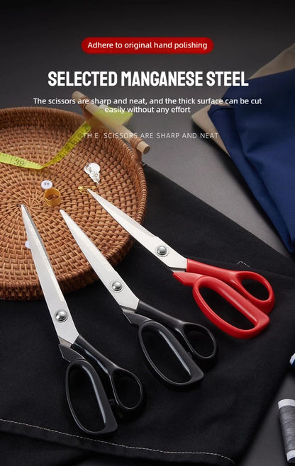 10 Inch Stainless Steel Tailor Shears for Fabric Leather Cutting Professional Sewing Craft DIY Apparel Making Tool Accessory